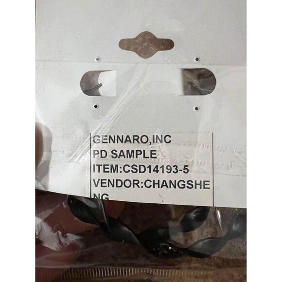 NIP Large Black Spiral Hoop Earrings 2” Wide by Gennaro - Picture 4 of 5